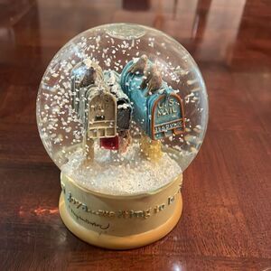 Hallmark  Mailbox Christmas Holiday Snow Water Globe By Marjolein Bastin